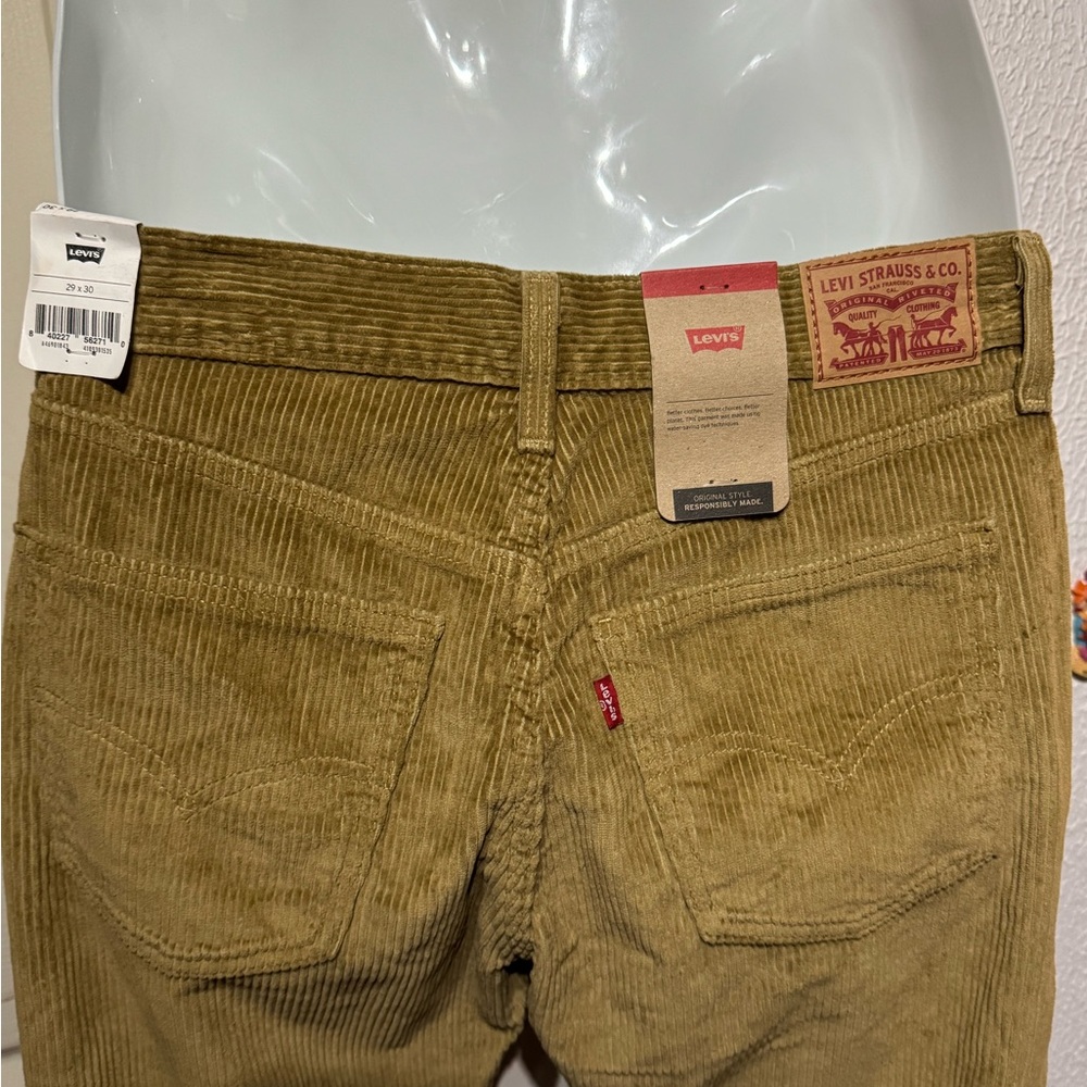 Levi's Olive Wide Leg Corduroy Pants